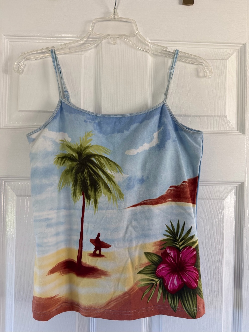 Faded Glory Tropical Palm Print Bra Tank